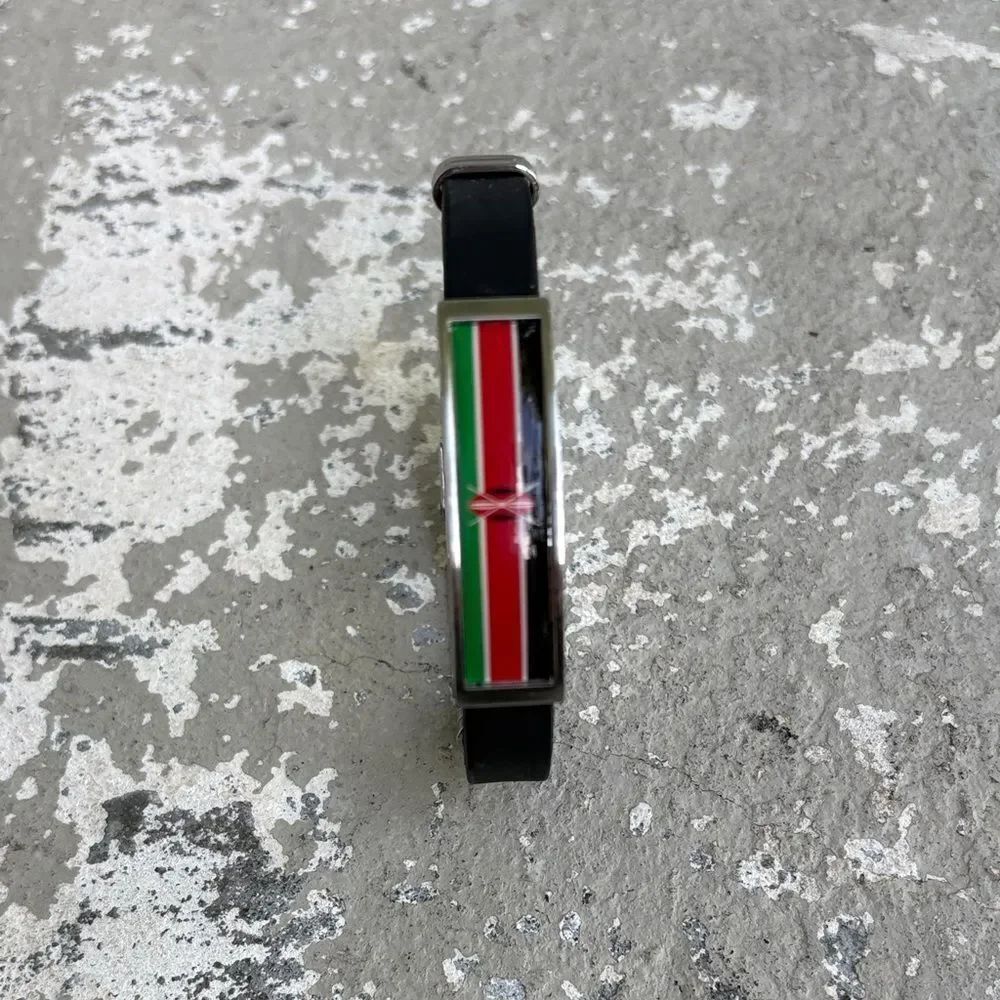 Silicone rubber Kenya flag bracelet